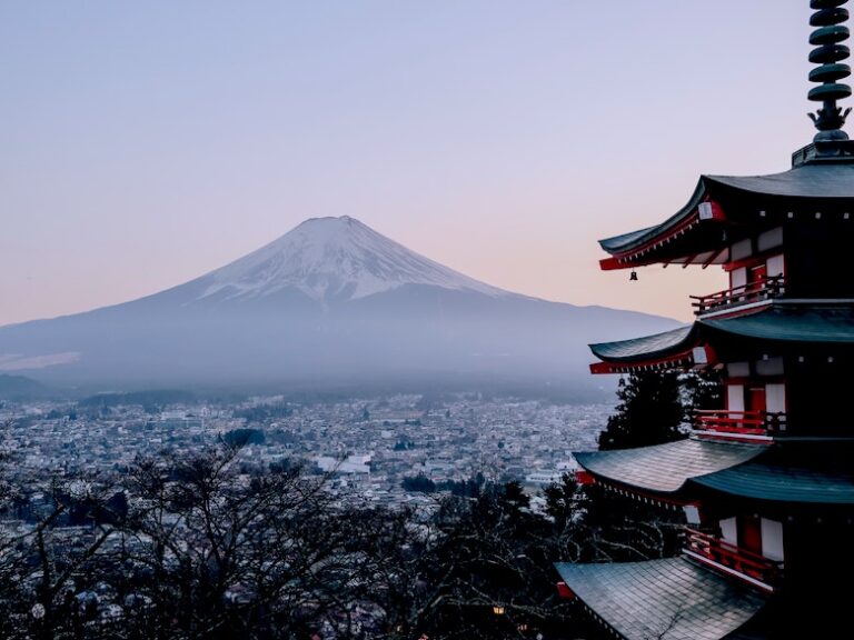 Mount Fuji and pagoda